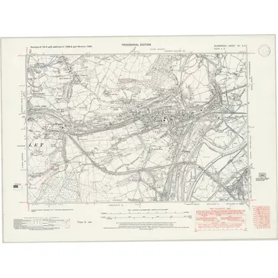 1938 Map of Glamorgan XV.SE, 1946 Print
