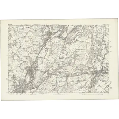 1876 Map of Glamorgan XV, 1884 Print