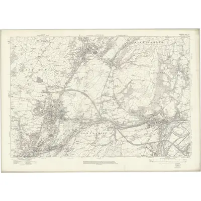 1913 Map of Glamorgan XV, 1921 Print