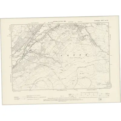 1897 Map of Glamorgan XVI.NE, 1900 Print