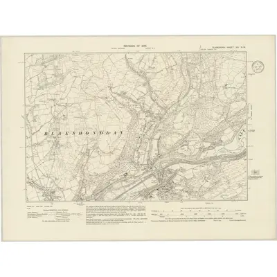 1935 Map of Glamorgan XVI.NW, 1939 Print