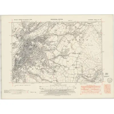1948 Map of Glamorgan XVI.SW, 1951 Print