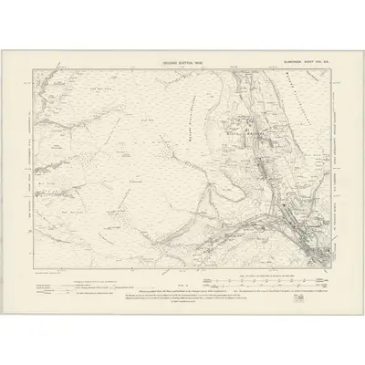 1897 Map of Glamorgan XVII.NE, 1900 Print