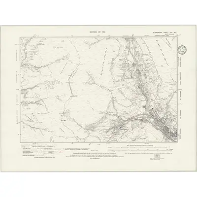 1913 Map of Glamorgan XVII.NE, 1935 Print