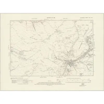 1914 Map of Glamorgan XVII.NW, 1921 Print