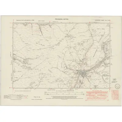 1938 Map of Glamorgan XVII.NW, 1949 Print