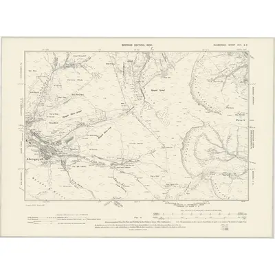1897 Map of Glamorgan XVII.SE, 1900 Print