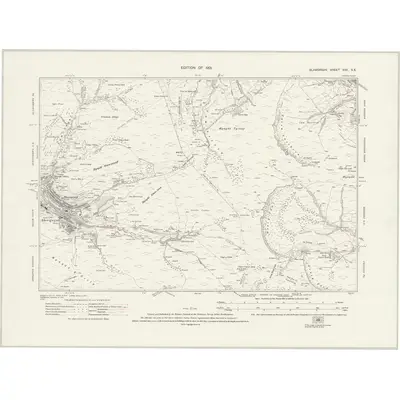 1914 Map of Glamorgan XVII.SE, 1921 Print