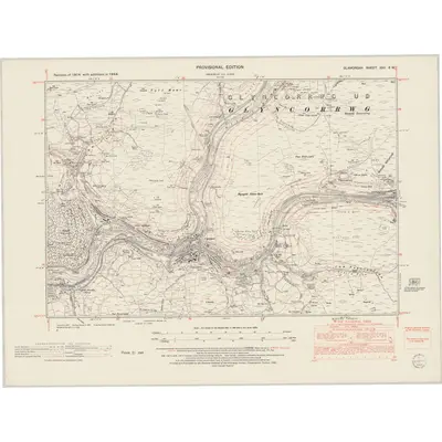 1948 Map of Glamorgan XVII.SW, 1953 Print