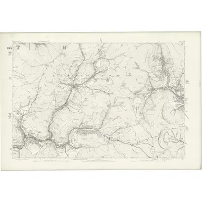 1875 Map of Glamorgan XVII, 1884 Print