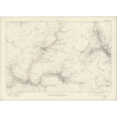 1913 Map of Glamorgan XVII, 1921 Print