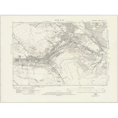 1914 Map of Glamorgan XVIII.NE, 1921 Print