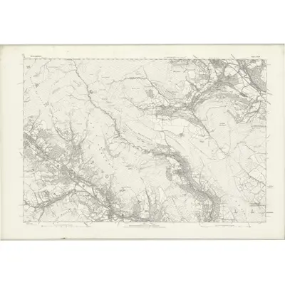 1875 Map of Glamorgan XVIII, 1884 Print