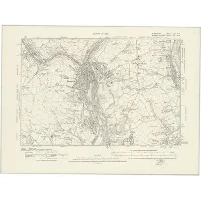 1916 Map of Glamorgan XX.NW, 1922 Print