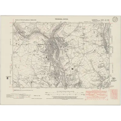 1938 Map of Glamorgan XX.NW, 1948 Print