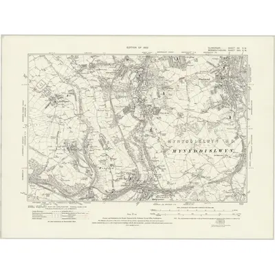 1916 Map of Glamorgan XX.SW, 1922 Print