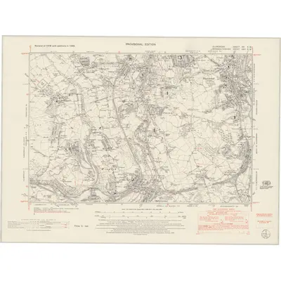 1948 Map of Glamorgan XX.SW, 1953 Print