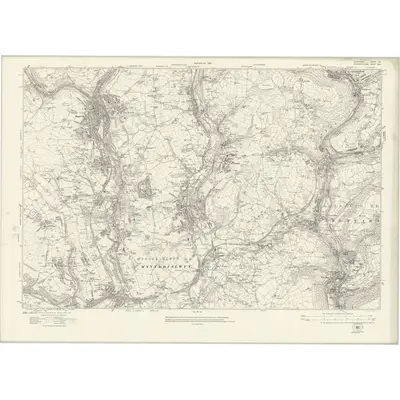 1916 Map of Glamorgan XX, 1922 Print