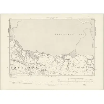 1896 Map of Glamorgan XXII.NW, 1900 Print