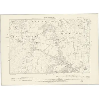 1896 Map of Glamorgan XXII.SE, 1900 Print
