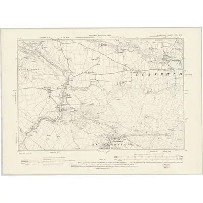 1896 Map of Glamorgan XXII.SW, 1900 Print