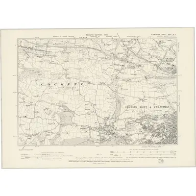 1896 Map of Glamorgan XXIII.NE, 1900 Print