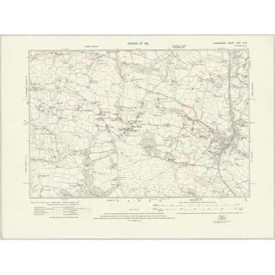 1913 Map of Glamorgan XXIII.NW, 1921 Print