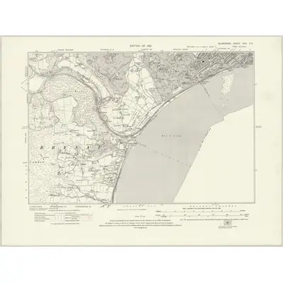 1913 Map of Glamorgan XXIII.SE, 1921 Print