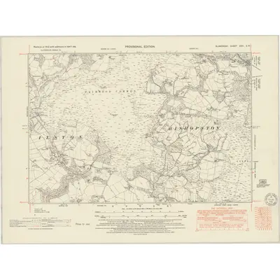 1947 Map of Glamorgan XXIII.SW, 1951 Print