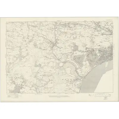 1913 Map of Glamorgan XXIII, 1921 Print