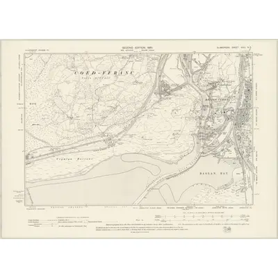 1897 Map of Glamorgan XXIV.NE, 1900 Print