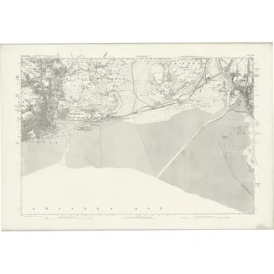 1876 Map of Glamorgan XXIV, 1884 Print