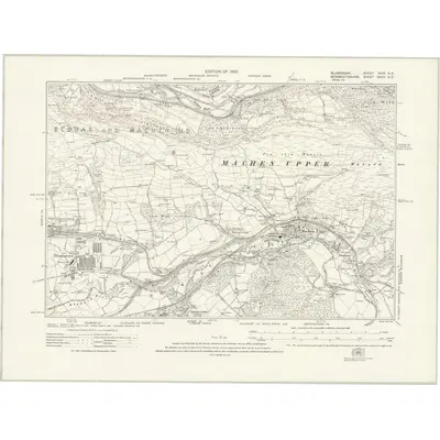 1915 Map of Glamorgan XXIX.SE, 1922 Print