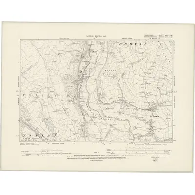 1898 Map of Glamorgan XXIX.SW, 1901 Print