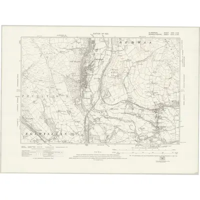 1915 Map of Glamorgan XXIX.SW, 1922 Print