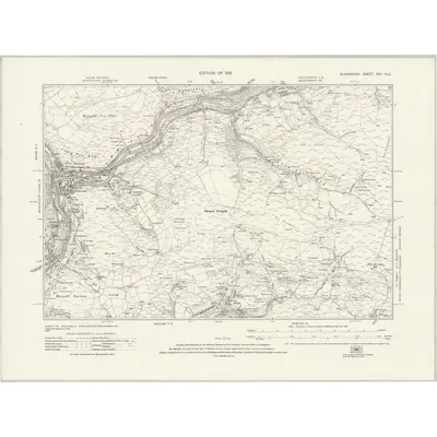 1913 Map of Glamorgan XXV.NE, 1921 Print