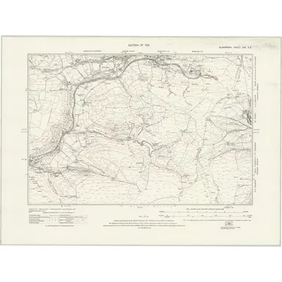 1913 Map of Glamorgan XXV.SE, 1921 Print