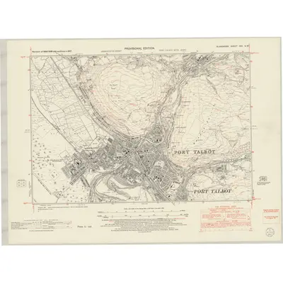 1947 Map of Glamorgan XXV.SW, 1952 Print