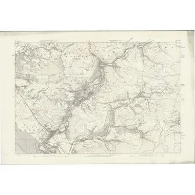 1875 Map of Glamorgan XXV, 1884 Print