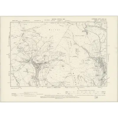 1897 Map of Glamorgan XXVI.NE, 1900 Print