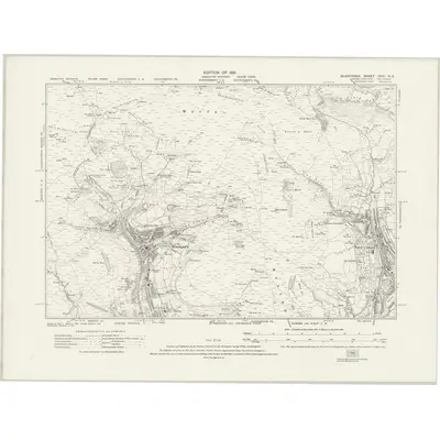 1914 Map of Glamorgan XXVI.NE, 1921 Print