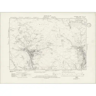 1914 Map of Glamorgan XXVI.NE, 1936 Print