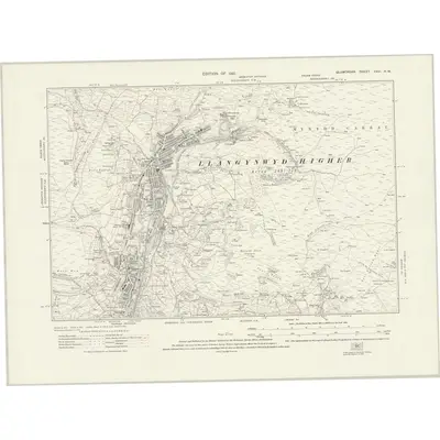 1914 Map of Glamorgan XXVI.NW, 1921 Print
