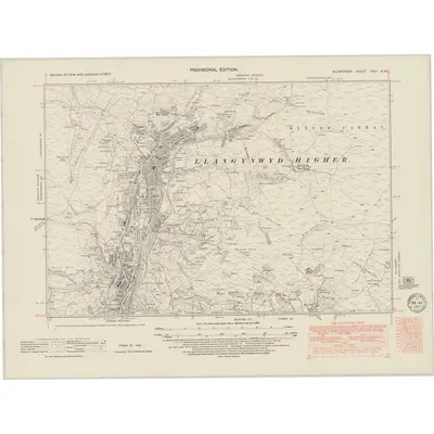 1947 Map of Glamorgan XXVI.NW, 1949 Print