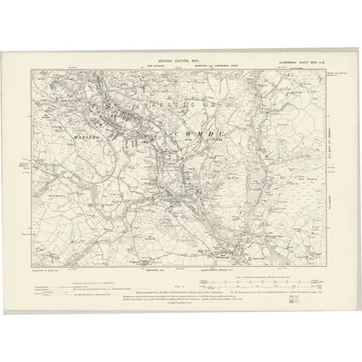 1897 Map of Glamorgan XXVI.SW, 1900 Print