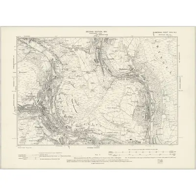 1898 Map of Glamorgan XXVII.NE, 1901 Print