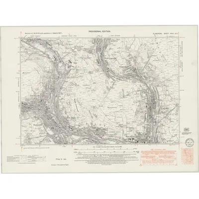 1938 Map of Glamorgan XXVII.NE, 1949 Print