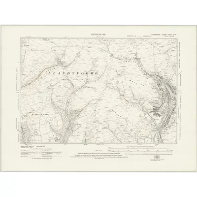 1914 Map of Glamorgan XXVII.SW, 1921 Print