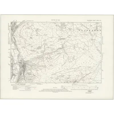 1915 Map of Glamorgan XXVIII.NE, 1921 Print