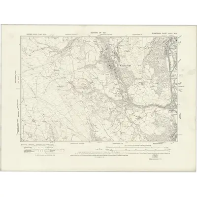 1914 Map of Glamorgan XXVIII.NW, 1921 Print
